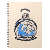 Blauer Parfüm Notizblock (Vorderseite)