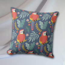 Blauer Parrot Land Tropical Pattern Kissen Kissen