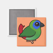 Blauer Parrotfinch Magnet (Vorderseite/Rückseite)