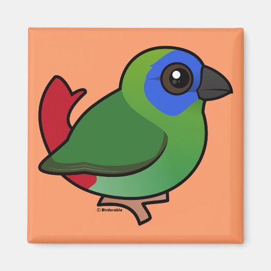 Blauer Parrotfinch Magnet (Vorne)