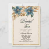 Blauer Party Brautparty Einladung (Vorderseite)