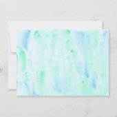 Blauer Pastel Zwei der Mondraum Geburtstag Dankeskarte (Rückseite)