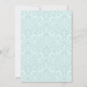 Blauer Pastell Gold Vierter Barock Rokoko Geburtst Einladung (Rückseite)