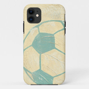 Blauer PastellFußball durch Chariklia Zarris Case-Mate iPhone Hülle