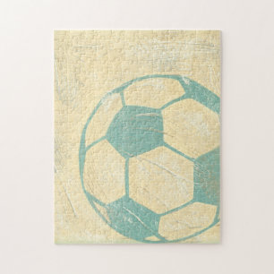 Blauer PastellFußball durch Chariklia Zarris Puzzle