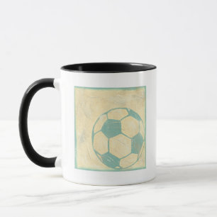 Blauer PastellFußball durch Chariklia Zarris Tasse
