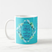 Blauer Pastor Wertschätzung Kaffeetasse (Links)