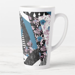 Blauer Patchwork, beliebt, Patchwork, Folklore, ru Milchtasse