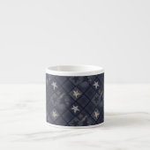 Blauer Patchwork Espressotasse (Vorderseite)