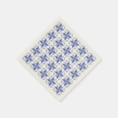 Blauer Patchworkblock Papier Serviette (Ecke)