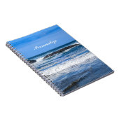 Blauer Pazifischer Ozean mit Namen Notizblock (Rechte Seite)