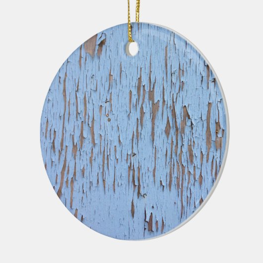 Blauer Peeling Keramikornament (Links)