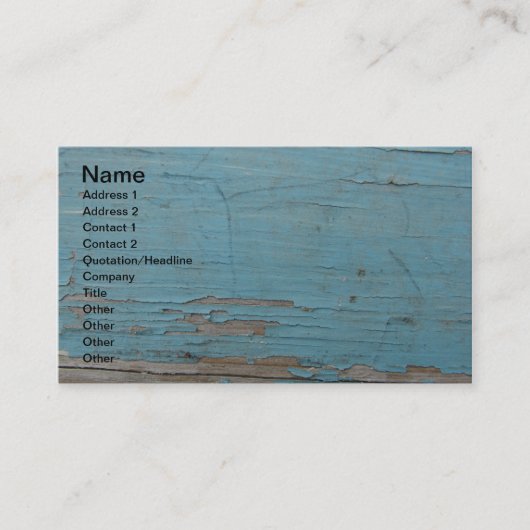 Blauer Peeling Visitenkarte (Vorderseite)