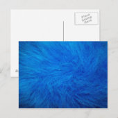 Blauer Pelz Postkarte (Vorne/Hinten)