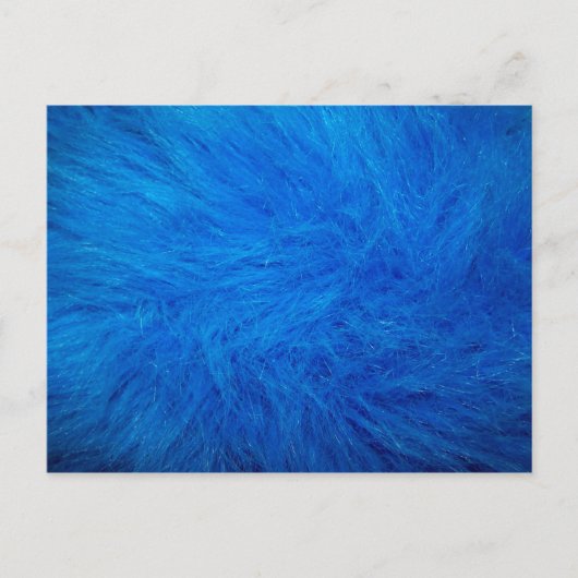 Blauer Pelz Postkarte (Vorderseite)