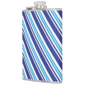 Blauer Peppermint Streifen Flachmann (Links)