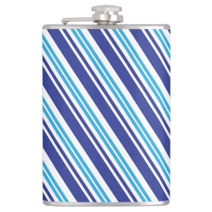 Blauer Peppermint Streifen Flachmann
