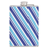 Blauer Peppermint Streifen Flachmann (Rückseite)