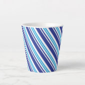Blauer Peppermint Streifen Milchtasse (Vorderseite)