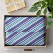 Blauer Peppermint Streifen Seidenpapier (Geschenk)