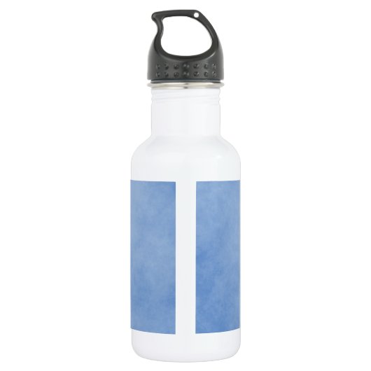 Blauer Pergament Edelstahlflasche (Rückseite)