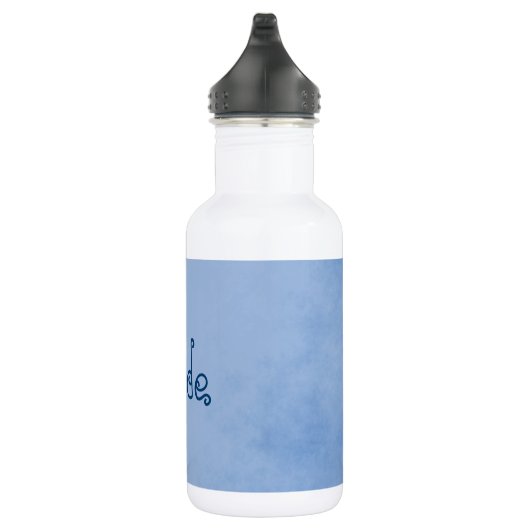 Blauer Pergament Edelstahlflasche (Rechts)