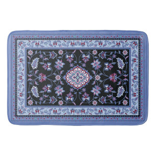 Blauer Perser-Teppich Badematte