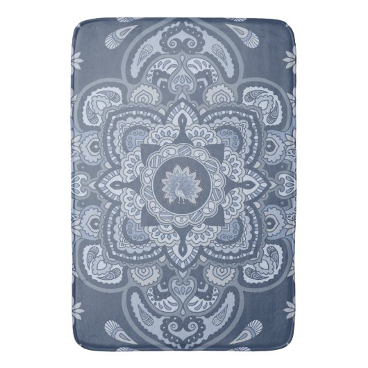 Blauer persischer Pfau Badematte (Vorderseite Vertikal)