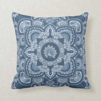 Blauer persischer Pfau Kissen