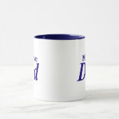 Blauer personalisierter Mr. Star Dad Becher Tasse (Zentrum)