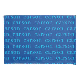 Blauer Personalisierter Name  Kissenbezug