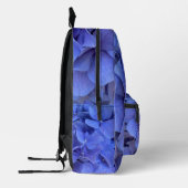 Blauer Perwinkl, elegantes Blumenhydrangeas Monogr Bedruckter Rucksack (Links)