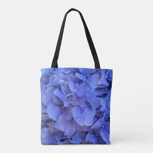 Blauer Perwinkl, elegantes Blumenhydrangeas Monogr Tasche (Rückseite)