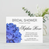 Blauer Perwinkl elegantes Brautparty Einladung (Stehend Vorderseite)