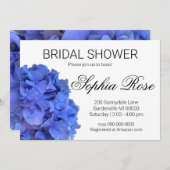 Blauer Perwinkl elegantes Brautparty Einladung (Vorne/Hinten)