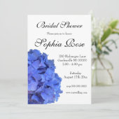 Blauer Perwinkl elegantes Brautparty Einladung (Stehend Vorderseite)