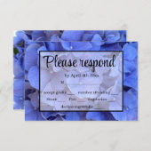 Blauer Perwinkl UAWG RSVP Karte (Vorne/Hinten)