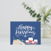 Blauer Pessach Postkarte (Stehend Vorderseite)