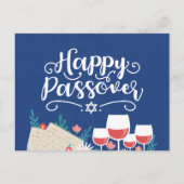 Blauer Pessach Postkarte (Vorderseite)