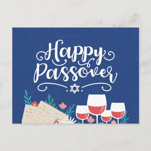 Blauer Pessach Postkarte (Vorderseite)