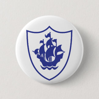 Blauer Peter-Schild-Abzeichen Button