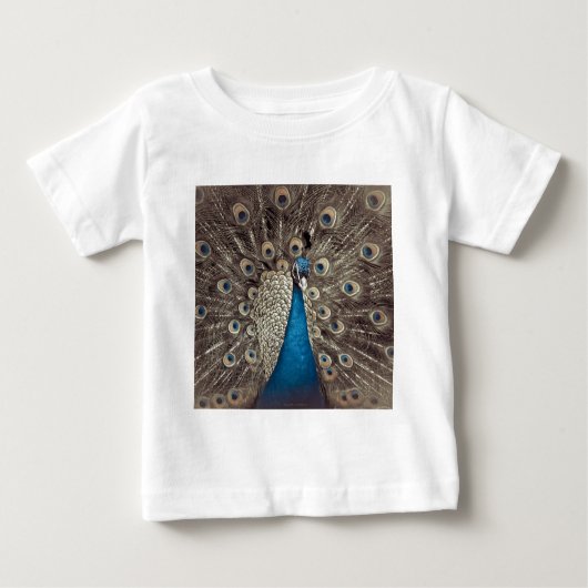 Blauer Pfau Baby T-shirt (Vorderseite)