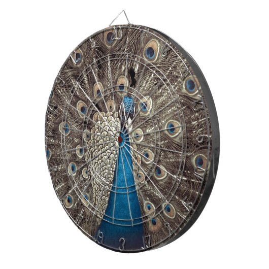 Blauer Pfau Dartscheibe (Vorderseite rechts)