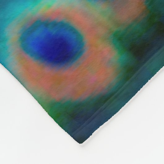Blauer Pfau Fleecedecke (Ecke)