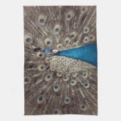 Blauer Pfau Geschirrtuch (Vertikal)