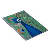 Blauer Pfau-gewundenes Notizbuch Notizblock (Rechte Seite)