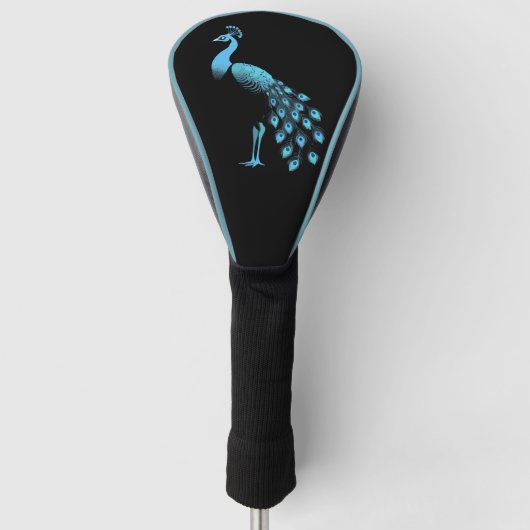 Blauer Pfau Golf Headcover (Vorderseite)