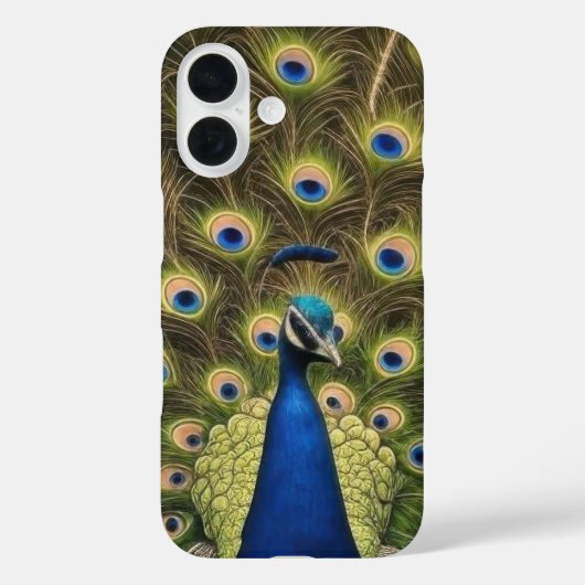 Blauer Pfau-Handyhülle Case-Mate iPhone Hülle (Rückseite)