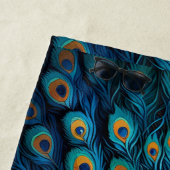 Blauer Pfau im Wald Strandtuch (Beispiel)