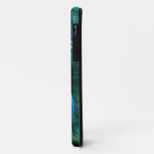 Blauer Pfau in lebendigem Blau mit gefangenen Schw Case-Mate iPhone Hülle (Hinten/Links)